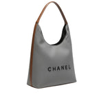 Chanel Bag | Deauville Canvas Tote Bag Brown Leather