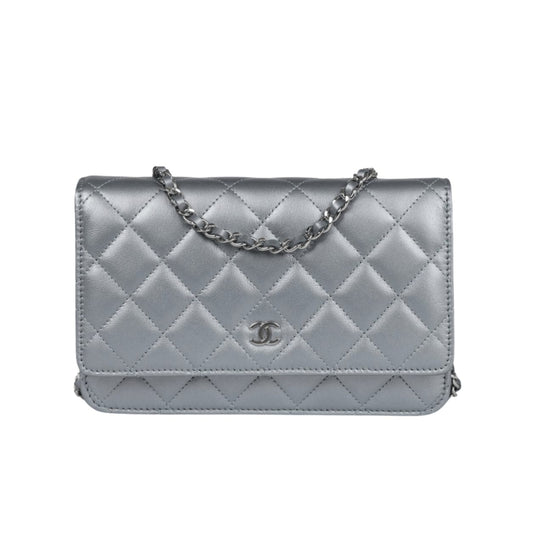 Chanel Bag | Classic Silver Metallic