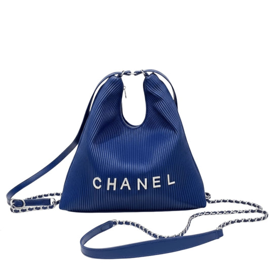 Chanel Bag | Hobo Bag Pleated Leather Material  Silver