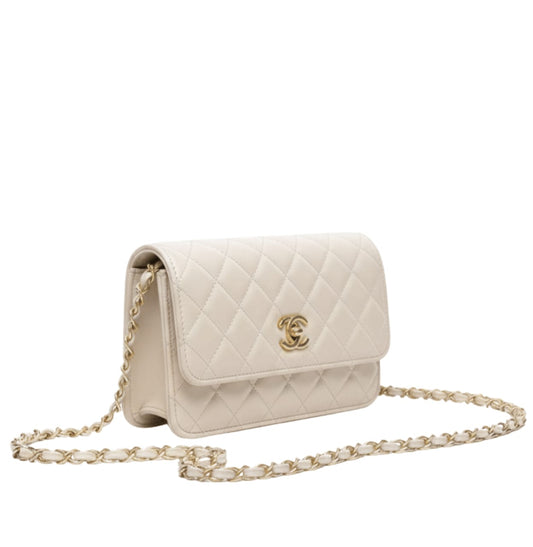 Chanel Bag | Classic Quilted White Lambskin Leather
