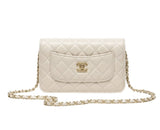 Chanel Bag | Classic Quilted White Lambskin Leather