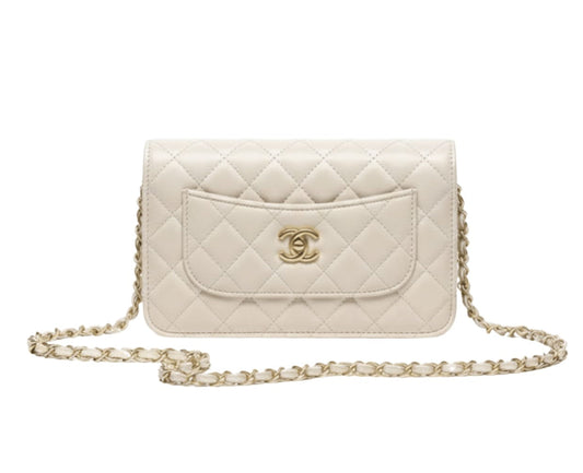 Chanel Bag | Classic Quilted White Lambskin Leather