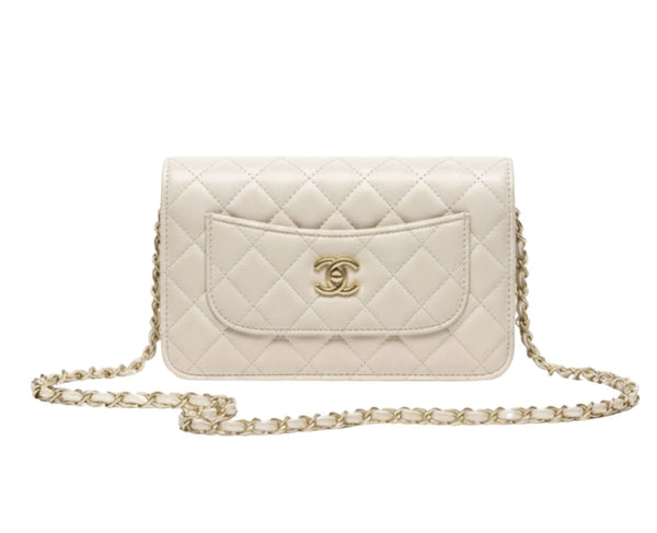 Chanel Bag | Classic Quilted White Lambskin Leather