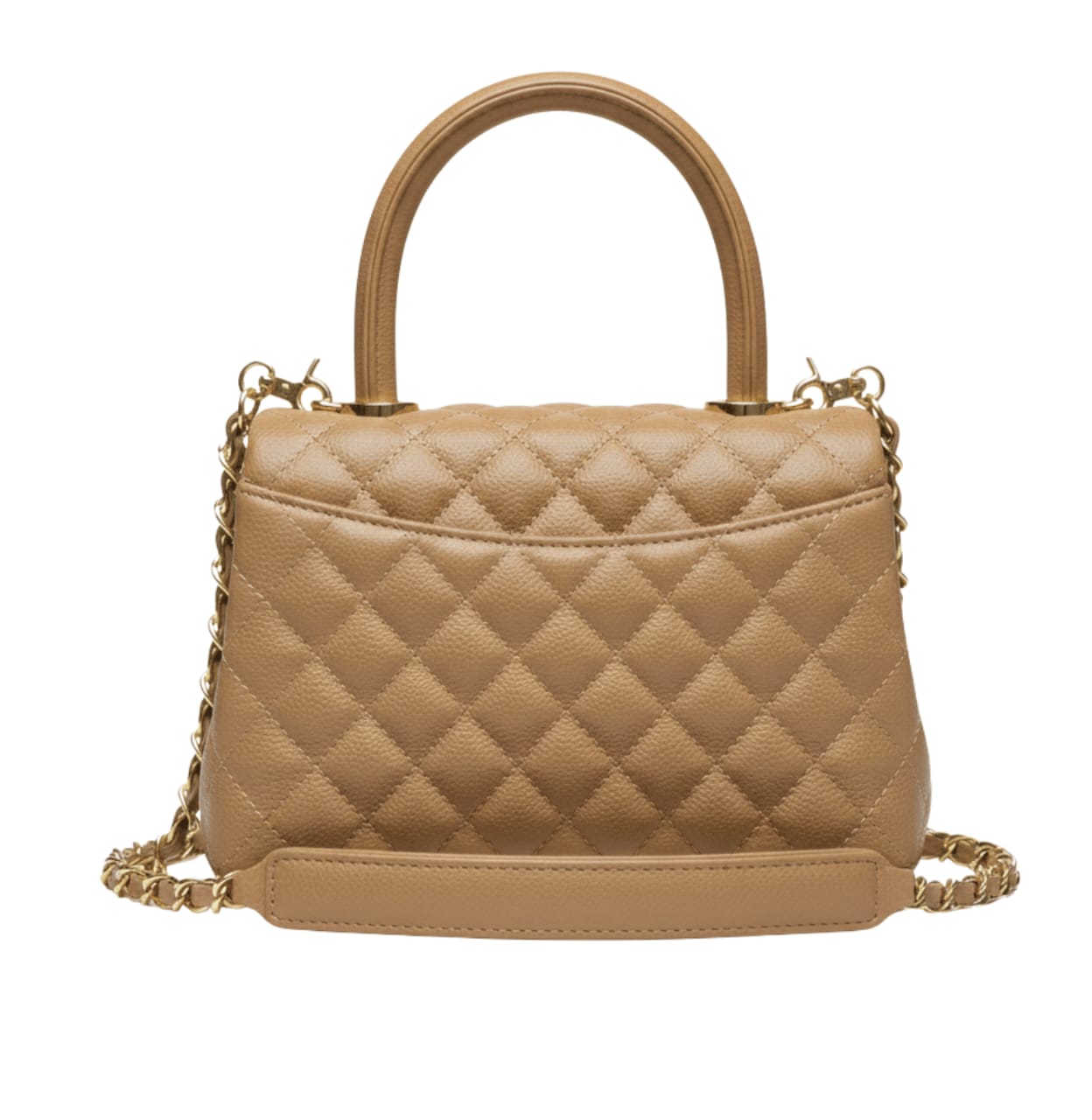 Chanel Bag | Mini Coco Handle Flap Bag Caramel Beige Caviar Leather