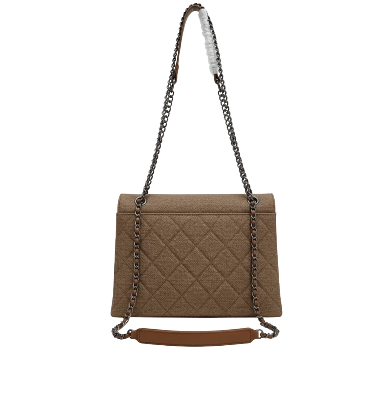 Chanel Bag | Timeless Classic Flap Bag Beige Jersey Material.