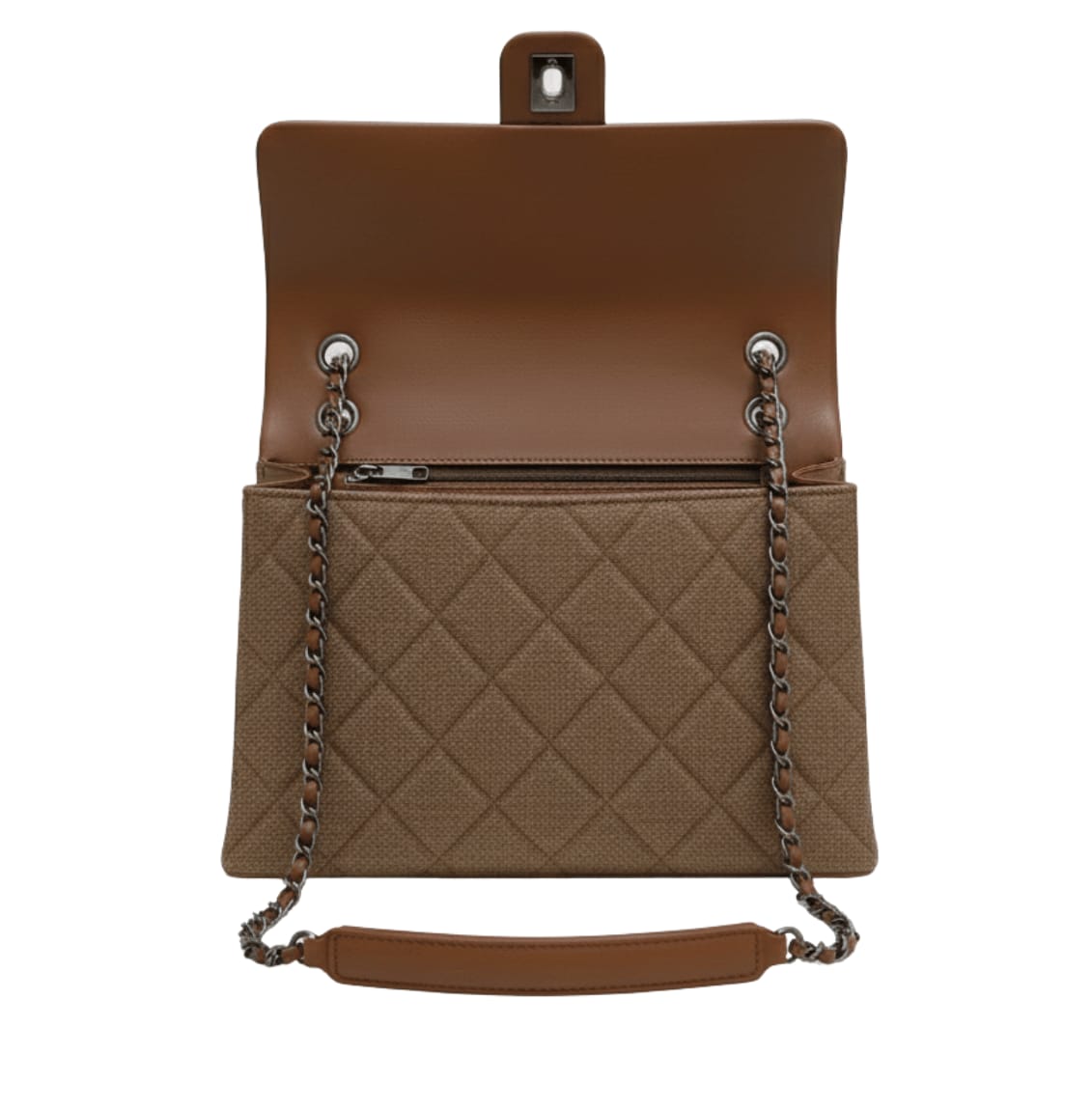 Chanel Bag | Timeless Classic Flap Bag Beige Jersey Material.