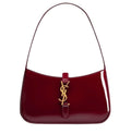 YSL Bag | Le 5 À 7 Mini Patent-Leather Shoulder Bag Dark Red