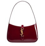 YSL Bag | Le 5 À 7 Mini Patent-Leather Shoulder Bag Dark Red