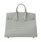 Hermès Bag | Birkin 25 Handbag Pale Grey Silvery Undertones