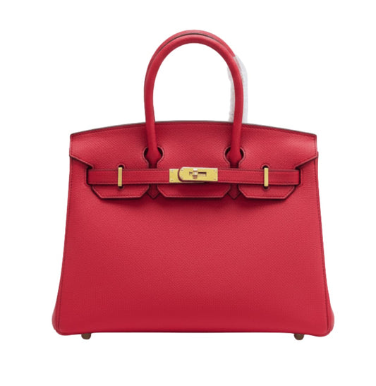 Hermès Bag | Birkin 30 Handbag Red Epsom Leather Gold Hardware