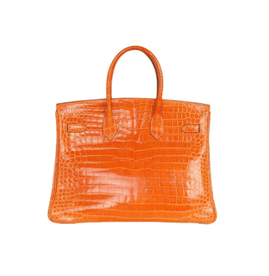 Hermès Bag | Birkin Handbag Crocodile Skin Orange