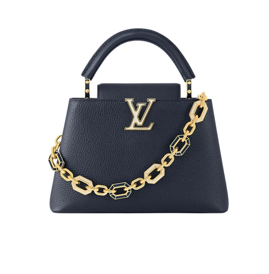 Louis Vuitton Bag | Capucines BB Handbag Navy Blue Taurillon Leather