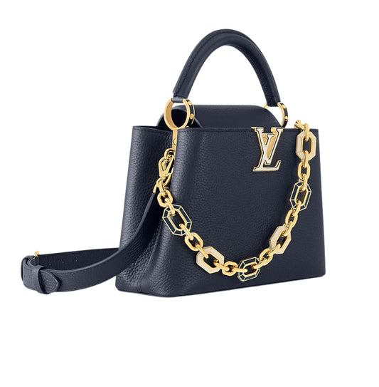 Louis Vuitton Bag | Capucines BB Handbag Navy Blue Taurillon Leather