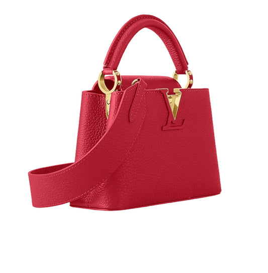 Louis Vuitton Bag | Capucines Mini Handbag Scarlet Red Taurillon Leather