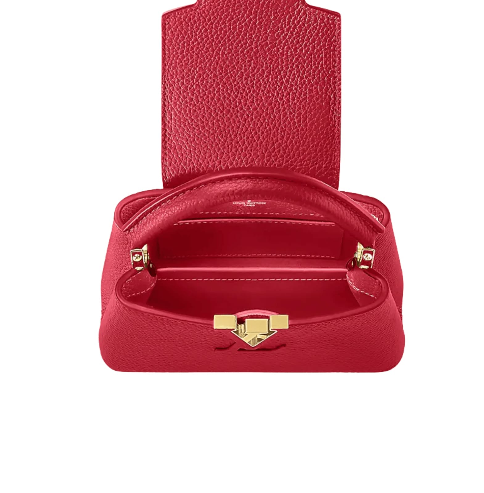 Louis Vuitton Bag | Capucines Mini Handbag Scarlet Red Taurillon Leather