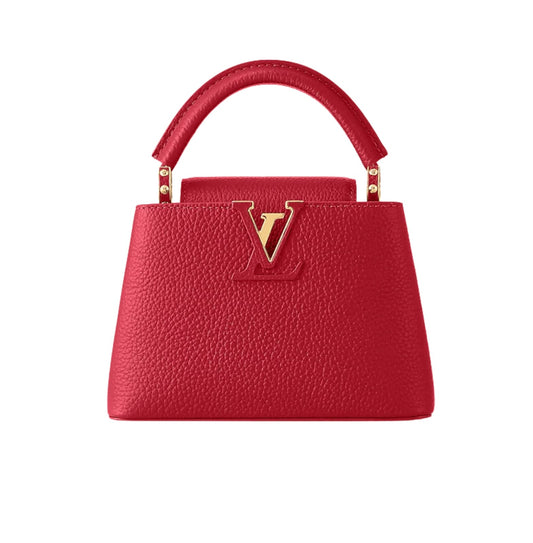 Louis Vuitton Bag | Capucines Mini Handbag Scarlet Red Taurillon Leather