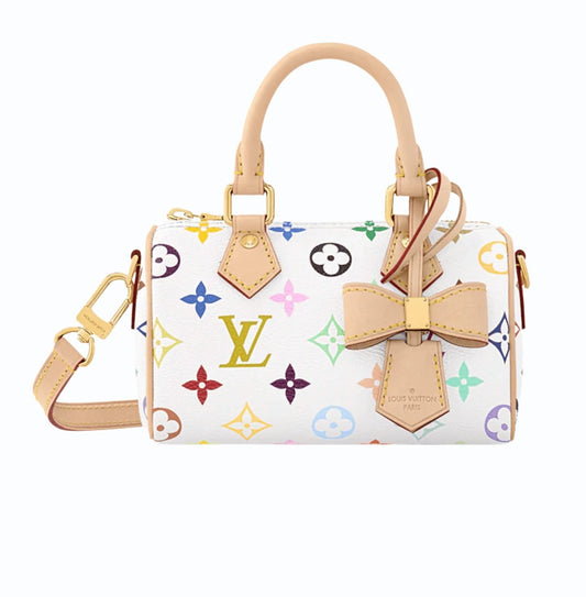 Louis Vuitton Bag | X Takashi Murakami Nano Speedy Multicolor White Canvas