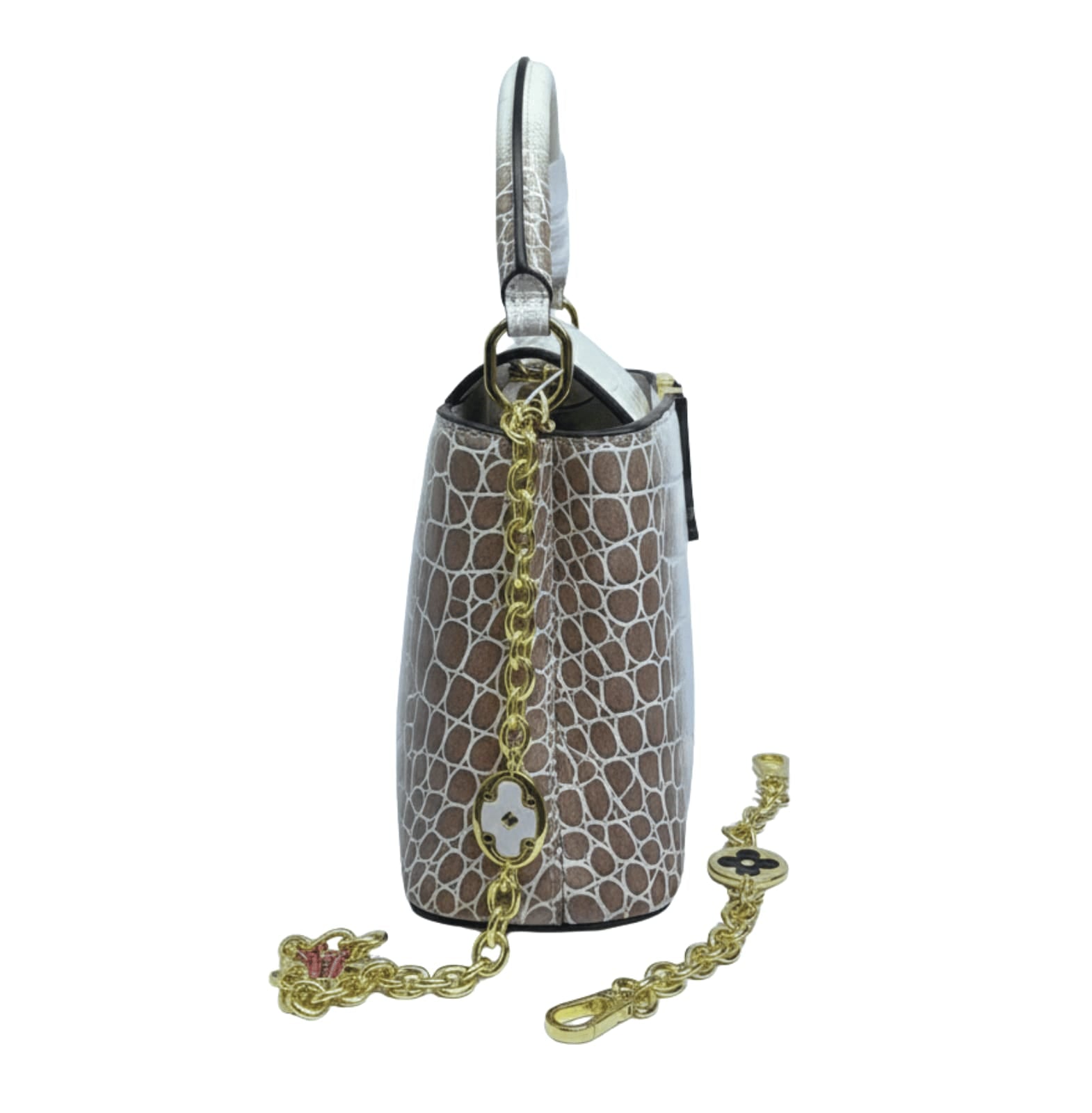 Louis Vuitton Bag | Capucines Mini Bag White Brown Crocodilian Leather