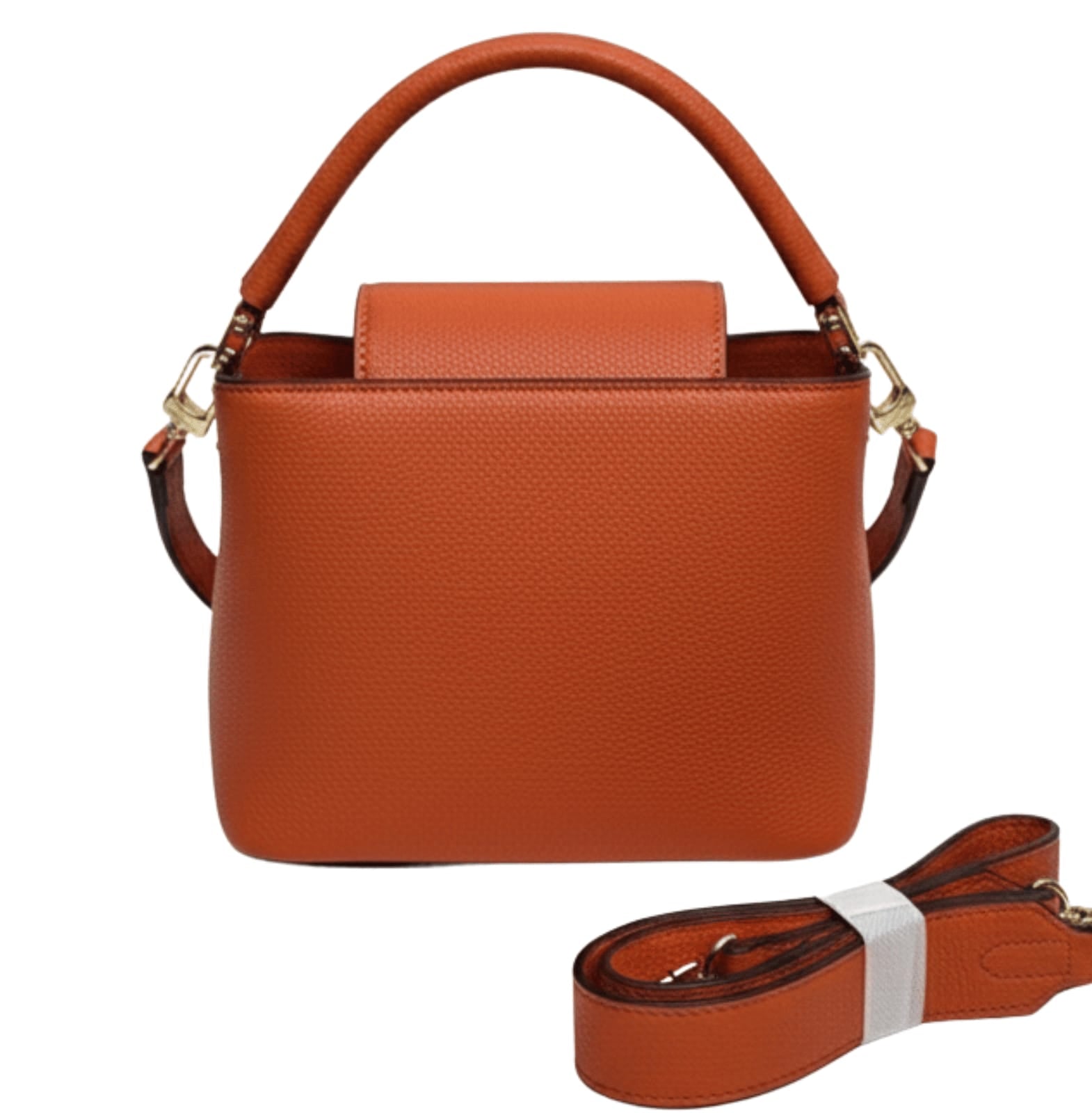 Louis Vuitton Bag | Capucines Handbag Orange Grained Taurillon Leather