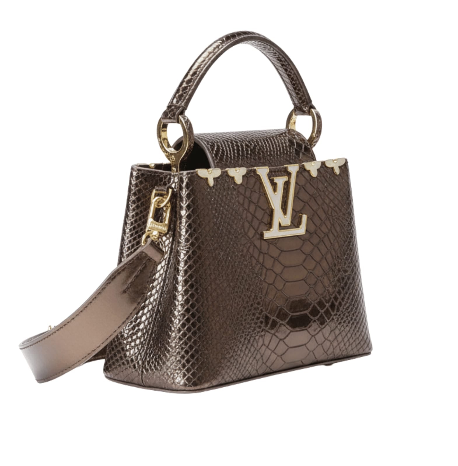 Louis Vuitton Bag | Capucines Handbag Metallic Python