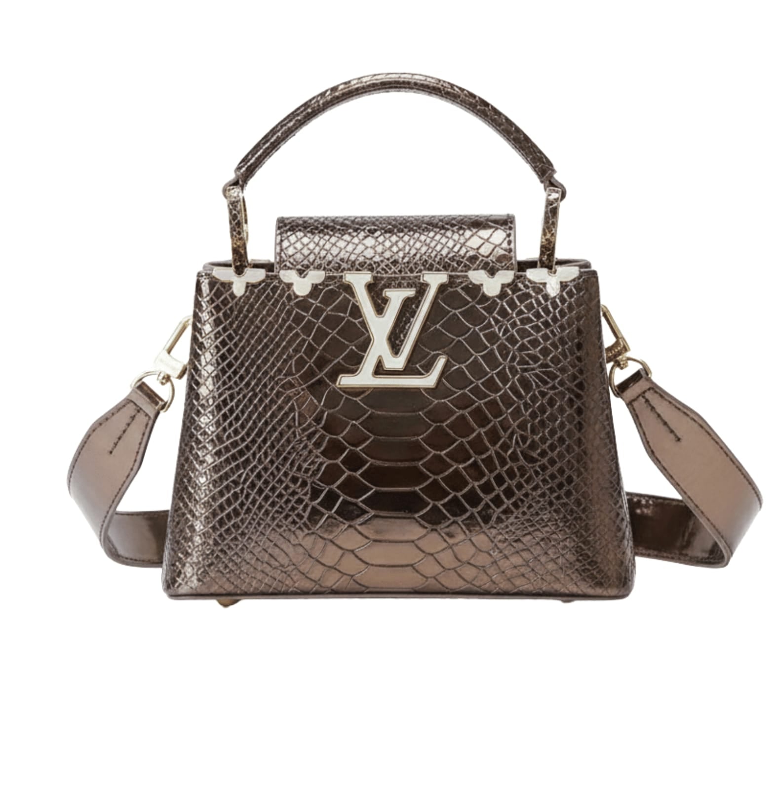 Louis Vuitton Bag | Capucines Handbag Metallic Python