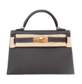 Hermès Bag | Mini Kelly ii Sellier Dark Grey Epsom Leather