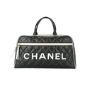Chanel Bag | Quilted Leather Cc Logos Boston Hand Bag