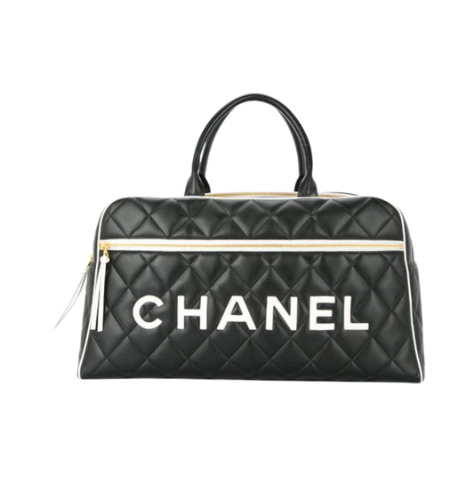 Chanel Bag | Quilted Leather Cc Logos Boston Hand Bag