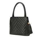 Chanel Bag | V-stitch Top-handle Bag In Caviar Leather