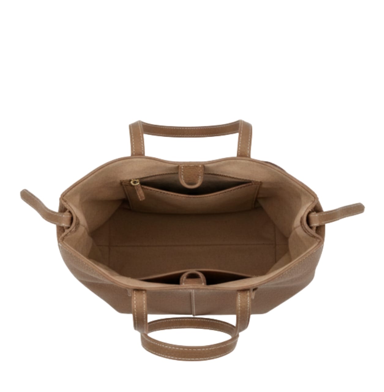 Polène Bag | Cyme Mini Bag In Textured Camel Leather