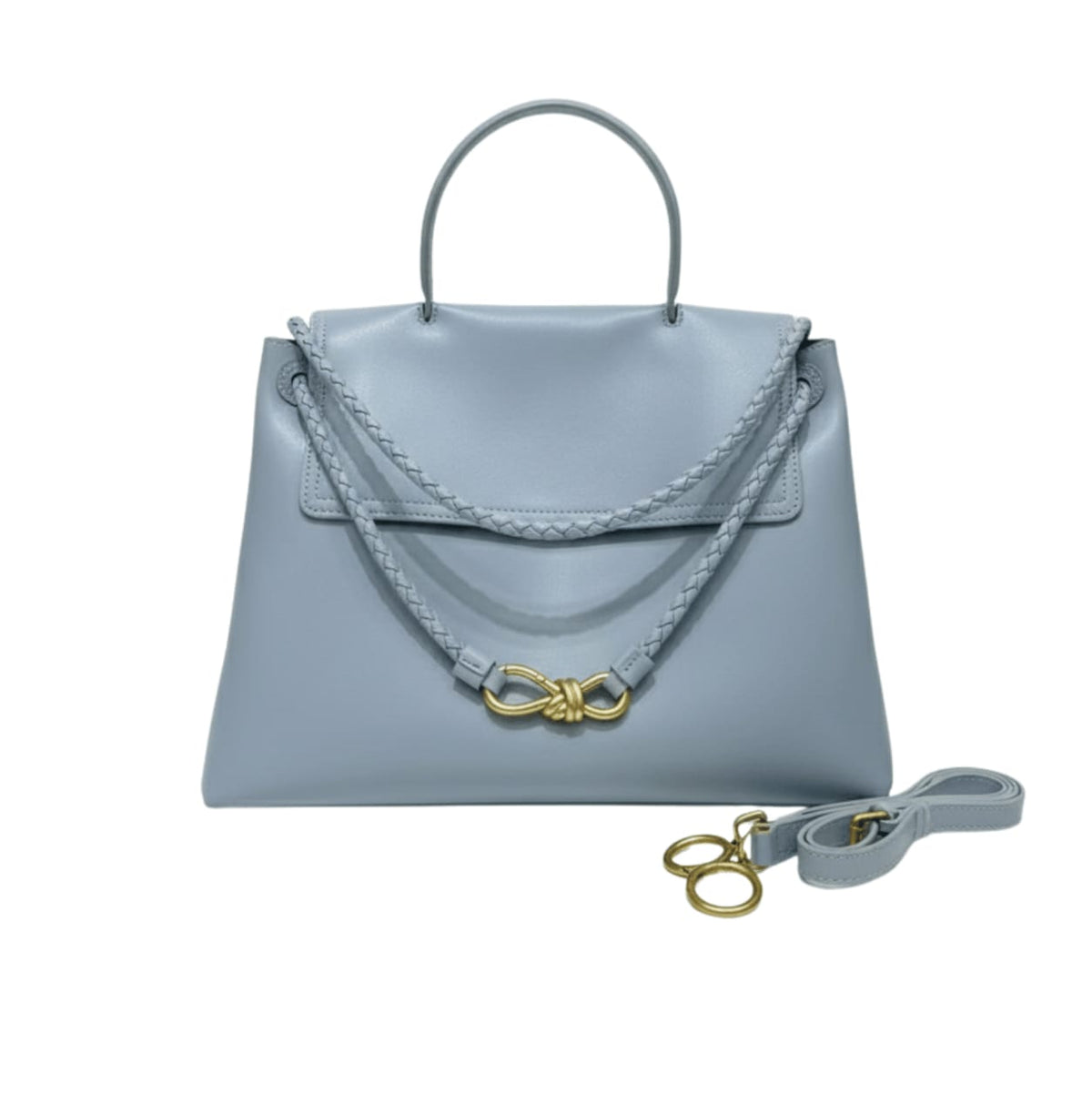 Bottega Veneta Ciao Top Handle Light Blue Leather Bag premium replica - image 1
