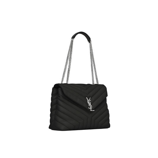 YSL Bag | Loulou Black Silver