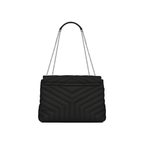 YSL Bag | Loulou Black Silver