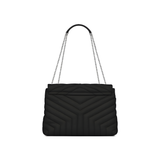 YSL Bag | Loulou Black Silver