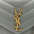 YSL Bag | Loulou Grey-Golden