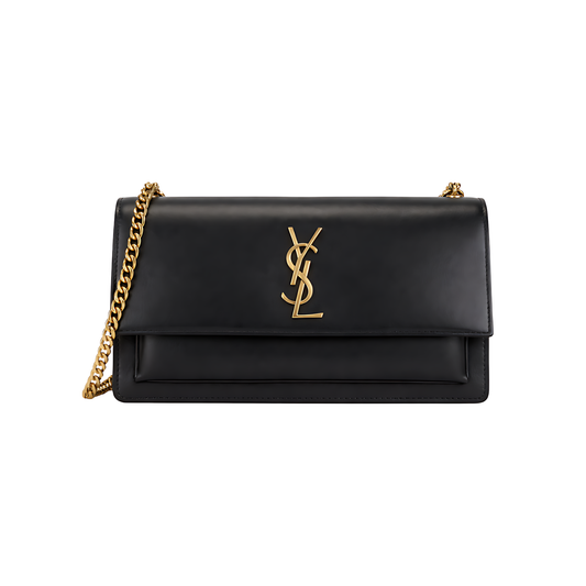 YSL Bag | Sunset Bag Smooth Embossed Calfskin Leather
