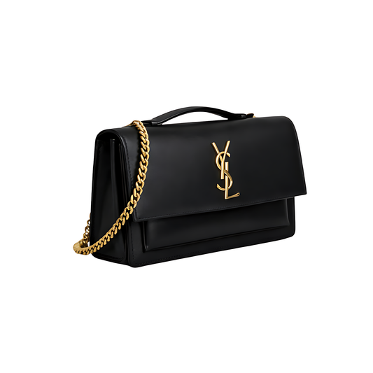YSL Bag | Sunset Bag Smooth Embossed Calfskin Leather