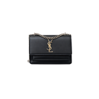 YSL Bag | Sunset Medium Black Smooth Leather