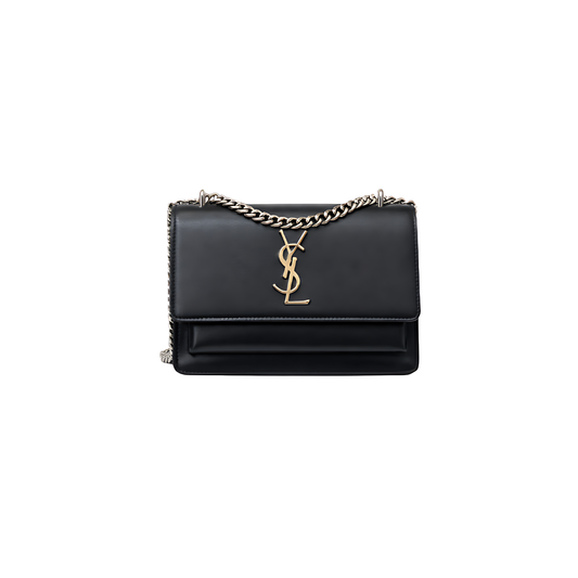 YSL Bag | Sunset Medium Black Smooth Leather