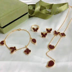 Van Cleef & Arpels Jewelry | Butterfly Heart Jewelry Set Gold