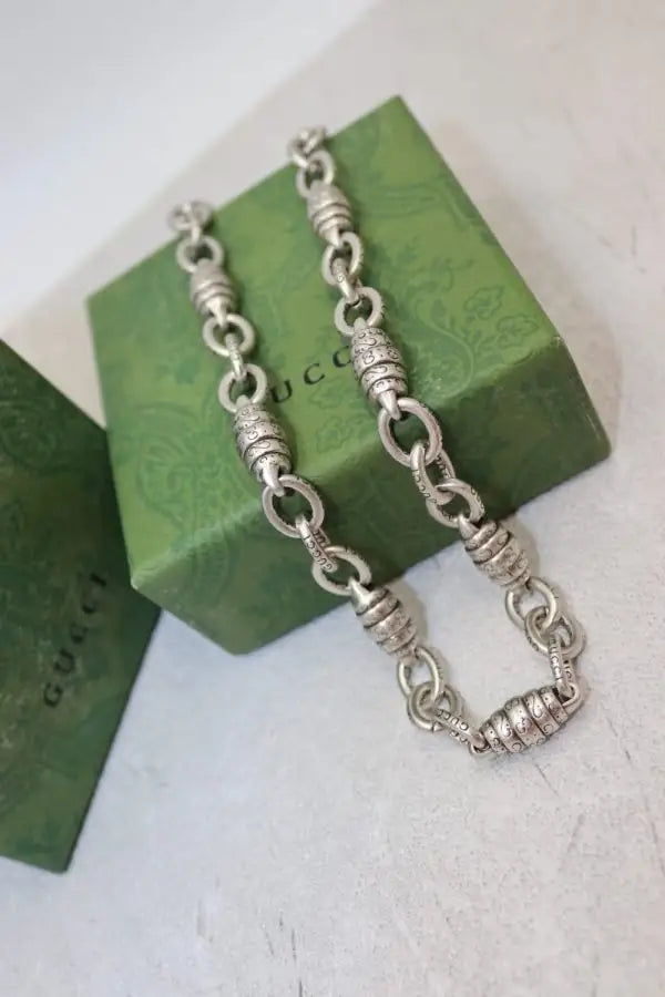 Gucci Jewelry | Chunky Chain Necklace Bracelet Set Silver