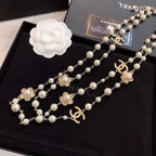 Chanel Jewelry | CC Logo Multi Stone Brooch Set Gold Finish