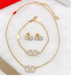 Valentino Jewelry | VLogo Signature Hoop Earrings Gold Ful Crystals
