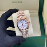 Rolex Datejust White Dial Watch premium replica - image 4