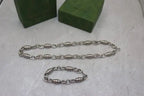 Gucci Jewelry | Chunky Chain Necklace Bracelet Set Silver