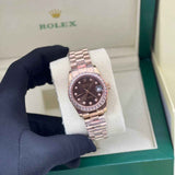 Rolex Datejust Chocolate Diamond Bezel Watch premium replica - image 4