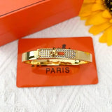 Hermès Kelly Bangle Bracelet Gold Full Crystals Jewelry premium replica - image 5