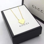 Gucci Jewelry | Heart Logo Necklace Gold Silver RoseGold