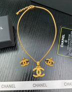 Chanel Jewelry | Vintage Alhambra Diamond Jewelry Set Yellow Gold