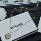 Chanel Jewelry | Quilted Heart CC Logo Pearl Station Necklace